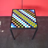 Side table - sofa tip - mosaic pate of glass - vintage