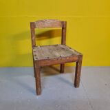 French Wooden Children's Chair, 1st Half Of The 20th Century