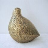 Old brass quail