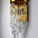 Venini Waterfall wall lamp, murano glass, Italy, 1960