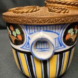 Old porcelain inkwell of Paris signed CLAIN late nineteenth