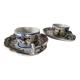 Breakfast set duo Desvres Fourmaintraux regionalist decoration