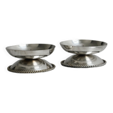 set of 2 antique candle holders