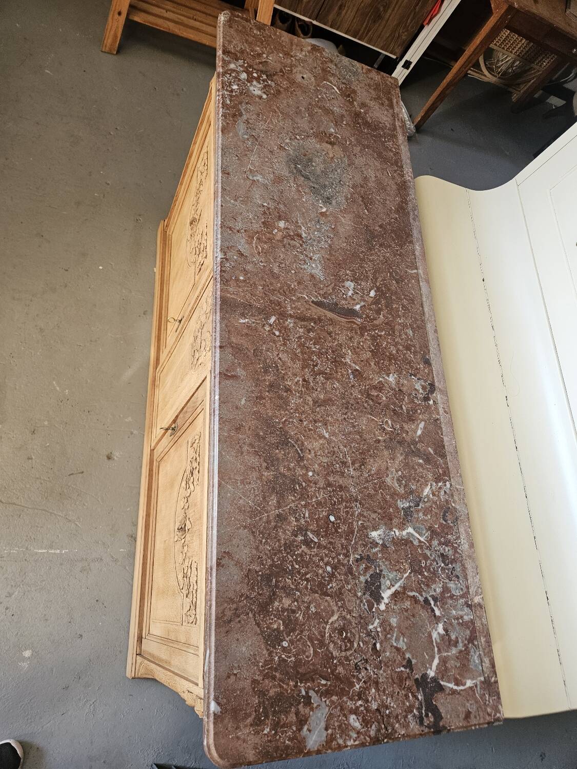 Low buffet with marble