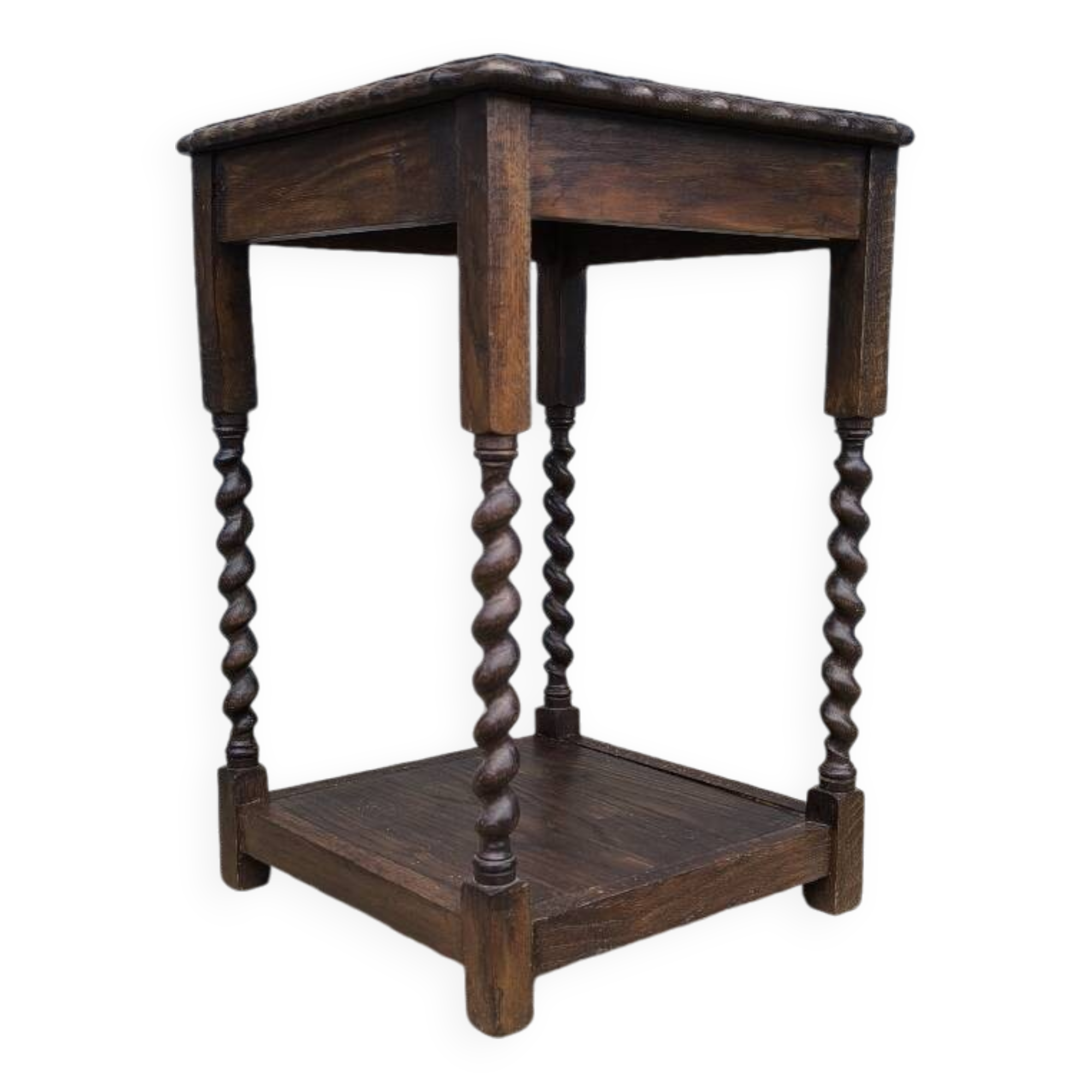 1950s turned wood side table