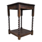 1950s turned wood side table