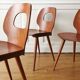 Set of 3 bistro chairs, Baumann, 1960