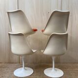 Série de 4 chaises tulip KNOLL vintage