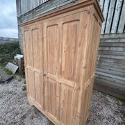 Parisian wardrobe / vintage wardrobe in raw wood