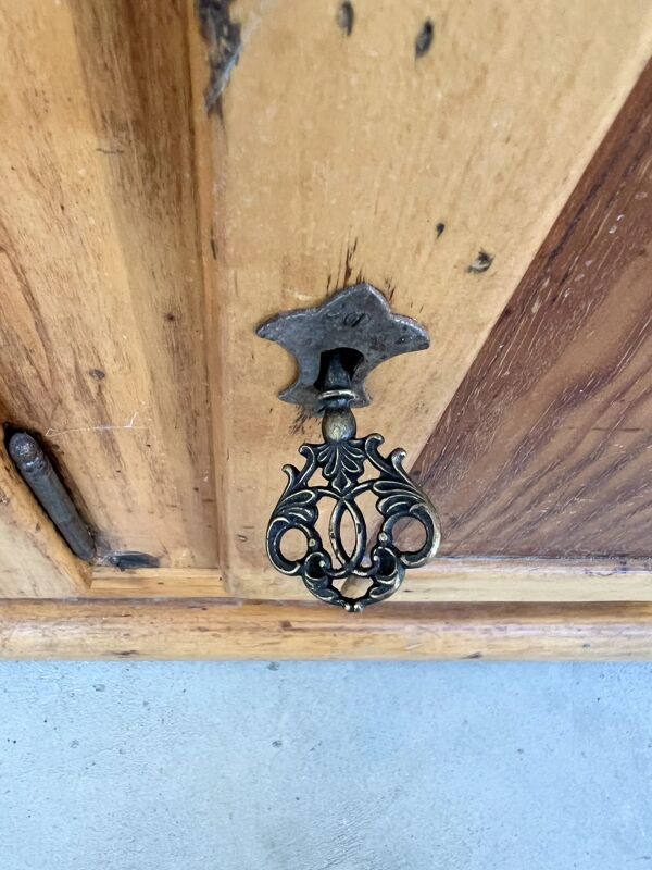 Ensemble Buffet & Miroir XXL ''Esprit Atelier'' – Pin Patiné