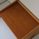 Scandinavian bedside table or wall console, oak and teak 1960