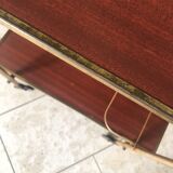 Vintage gold metal serving tray formica style