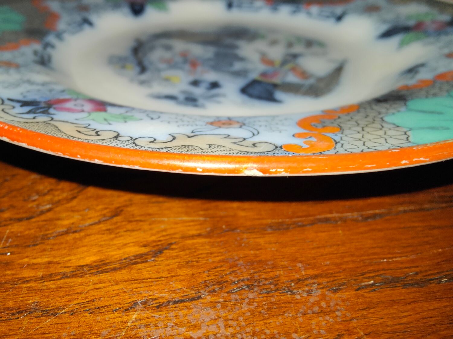 Antique ceramic plate Timor B.F Kéramis Royal Boch with Asian decoration