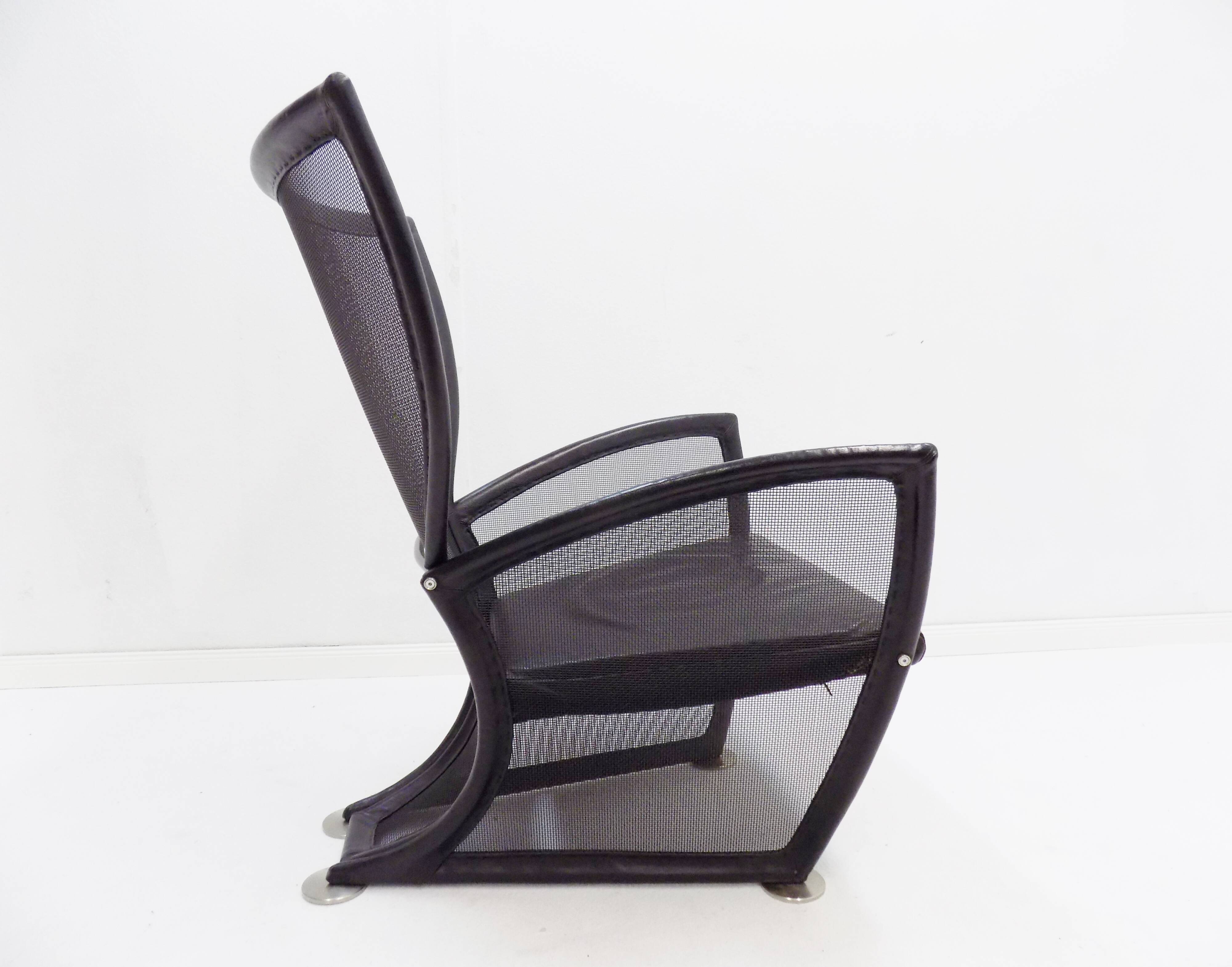 Prive leather armchair by Paolo Nava for Arflex