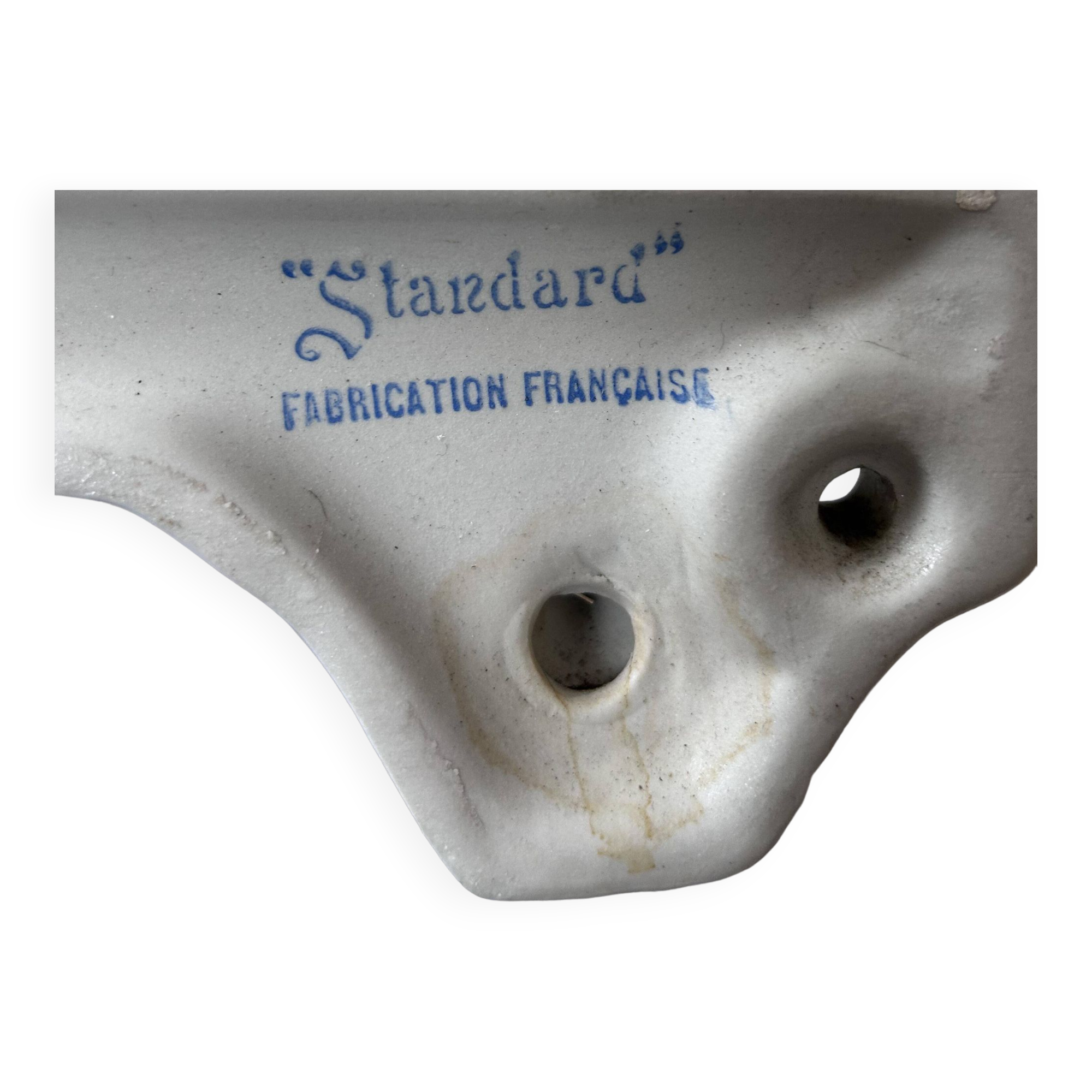 Vintage porcelain shelf, white, France 1930
