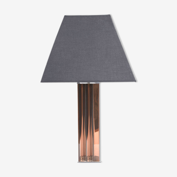 Lampe design en plexiglas et métal chromé 1970