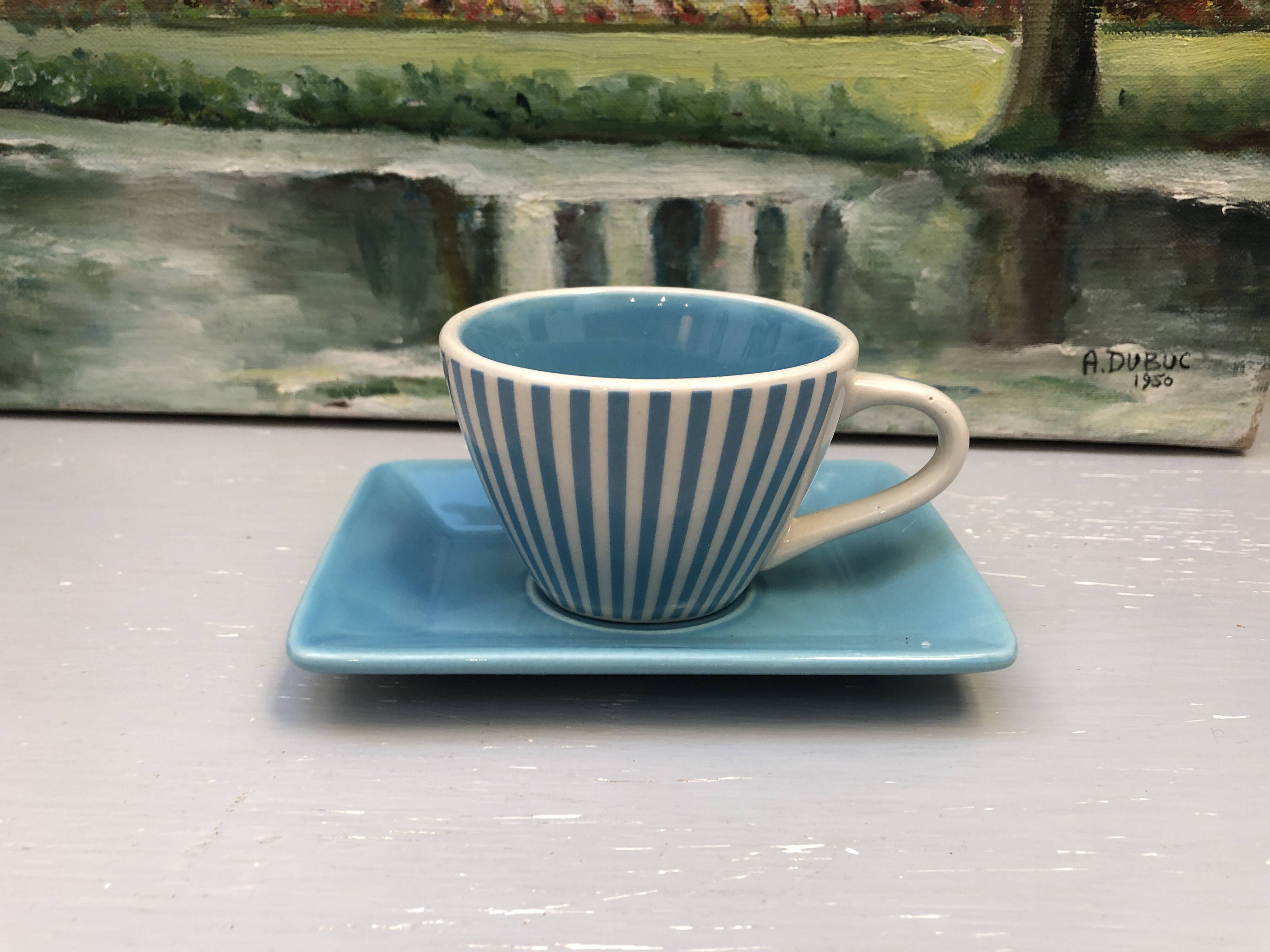 4 vintage ceramic coffee mugs edited by lbvyr circa