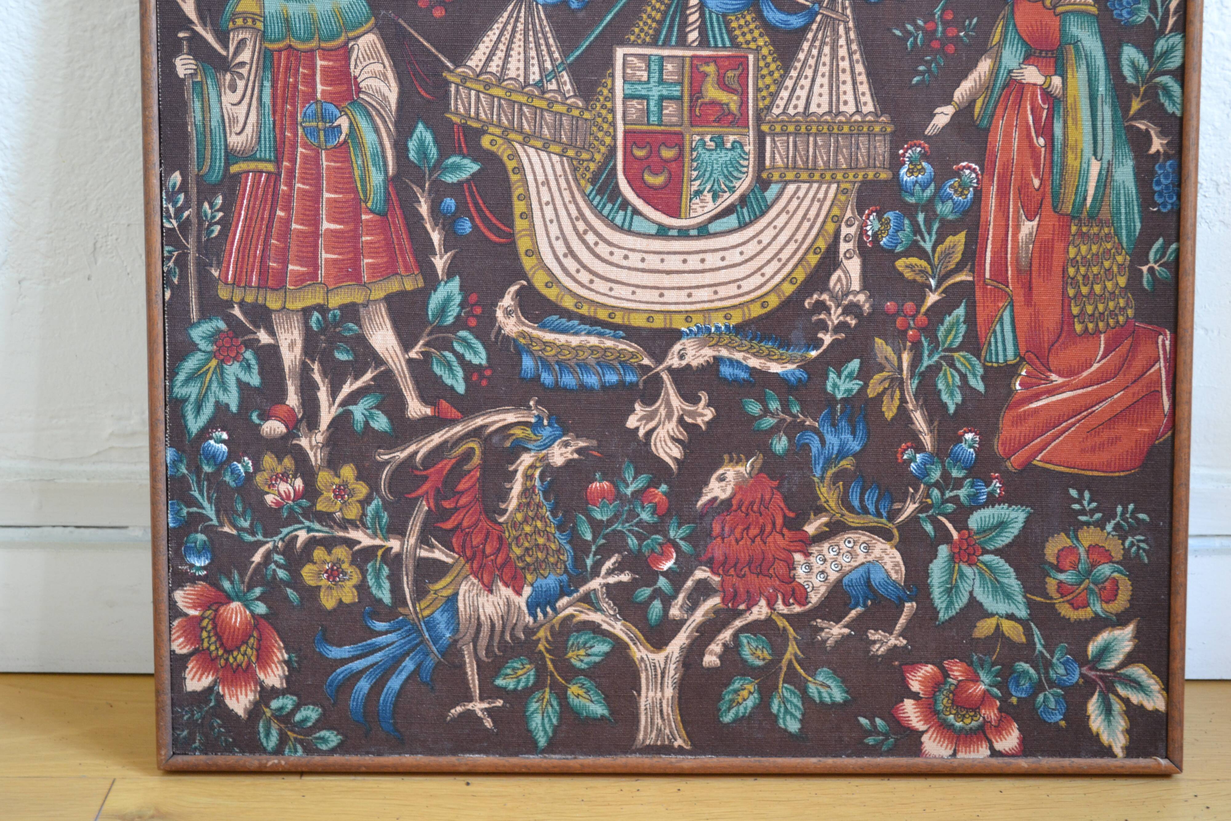 Vintage tapestry in the style of the Middle Ages