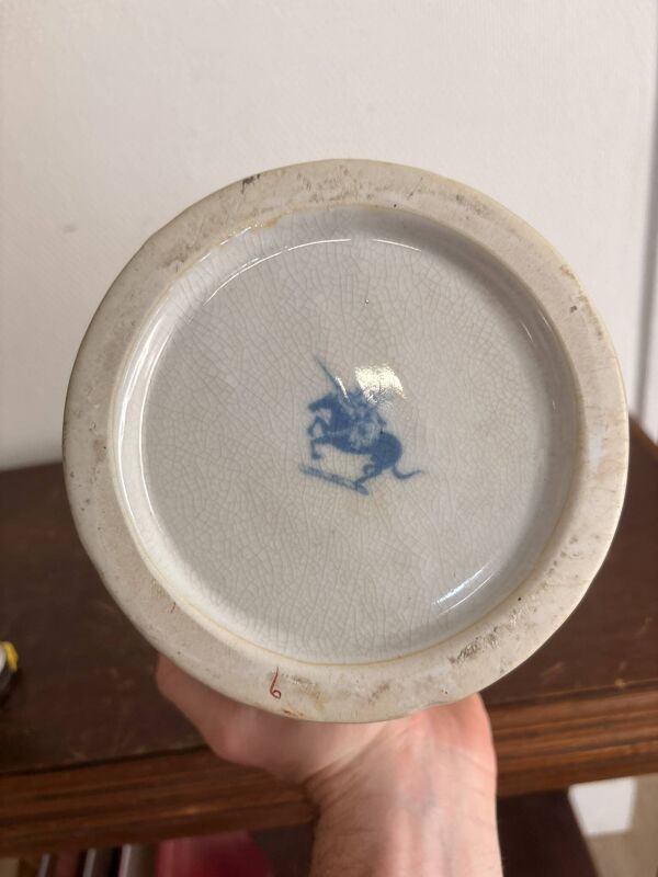 Ancien Jardinière Cache Pot Faience Satsuma Style Imari Japon XIXème Meiji