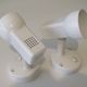 Suite of 2 white lacquered metal wall spotlights Massive edition, Belgium 1970-1980