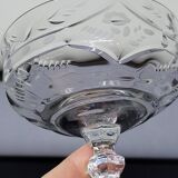 4 Libbey Rock Sharpe Crystal Champagne Coupes