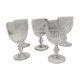 Lot 5 old crystal wine glasses