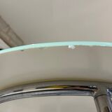 Round frosted glass table from the 70s