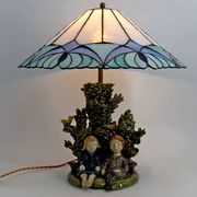 Ceramic lamp, dreamlike childhood – W. Schilder, Germany, c. 1970