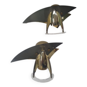 Pair of contemporary German Paul Neuhaus spotlight wall lights