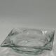 Vintage square glass ashtray, minimalist design.