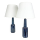 Pair of Einar Johansen ceramic table lamps, Soholm, Denmark, 1960s