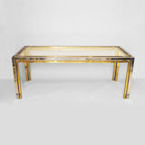 Chrome & brass console table