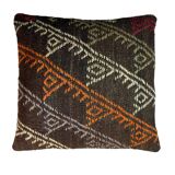 Vintage turkish kilim cushion cover , 55 x 55 cm