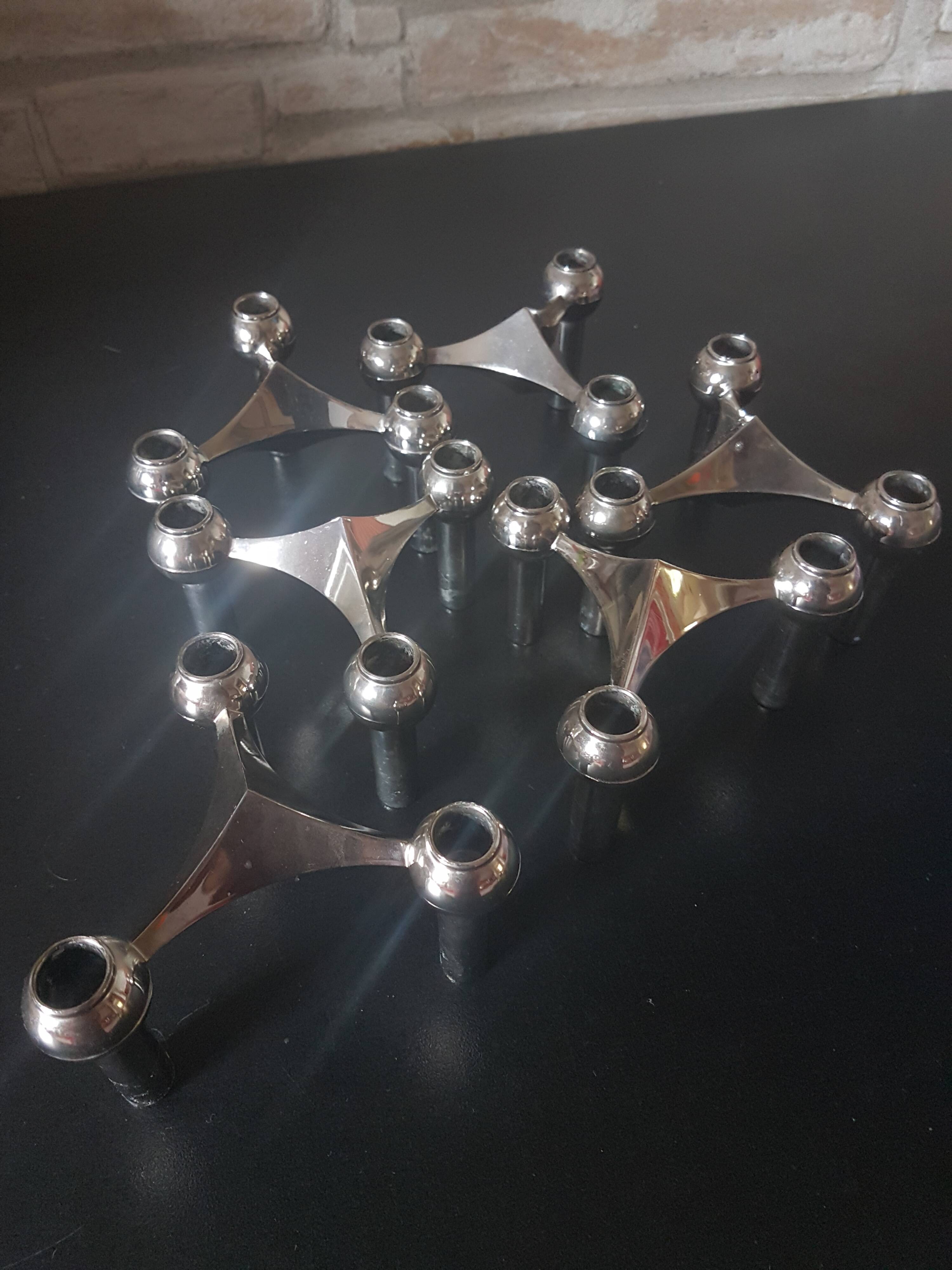 6 candlesticks Nagel design Stoffi