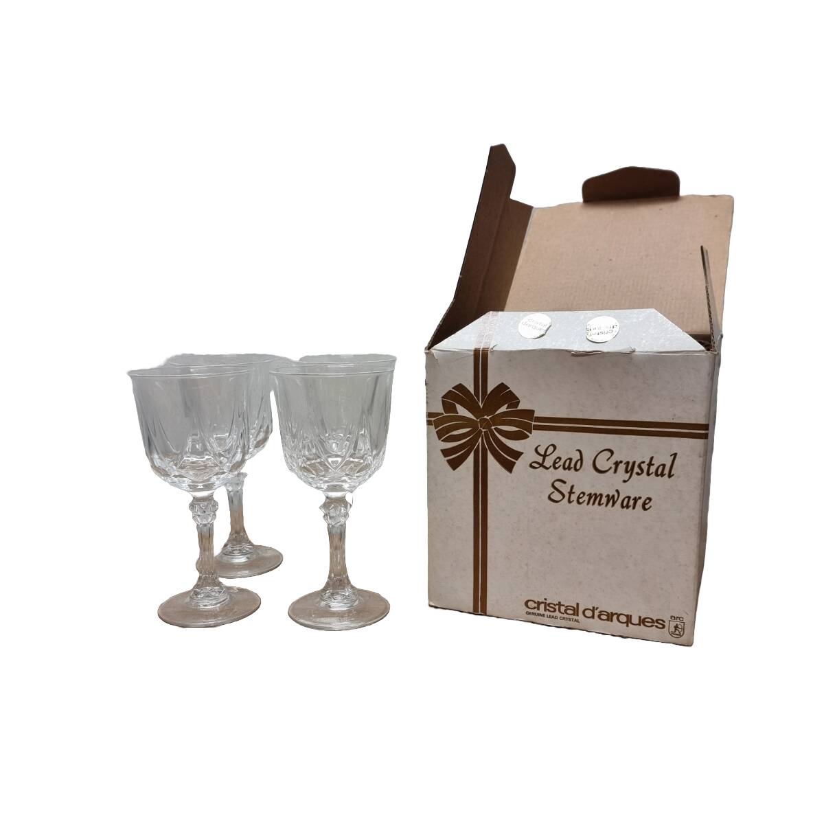 Vintage Crystal Wine Glasses, 1950s