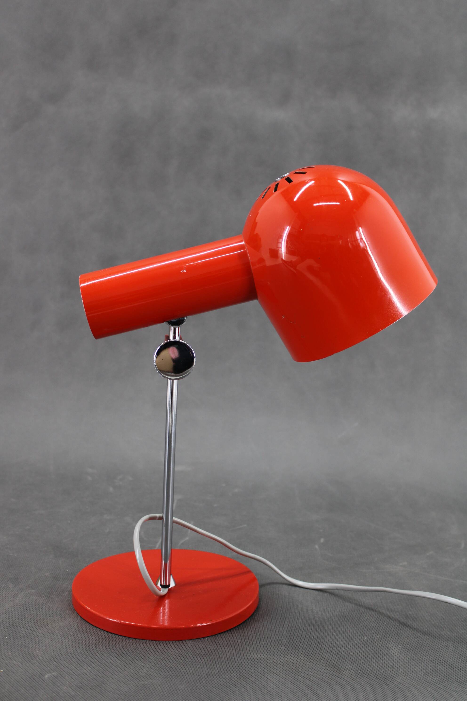 1960s Josef Hurka Red Desk Lamp for Napako , Czechoslovakia
