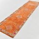 3x10 Burnt Orange Turkish Handmade Wool Runner Rug, 85x318 Cm