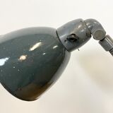 Industrial Grey Enamel Gooseneck Desk Lamp from Siemens, 1950s
