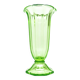 Art Deco vase, pressed uranium glass, Huta Zawiercie, Poland, 1930s