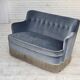 1970s, Danish 2-seater sofa, furniture velour, beech wood.