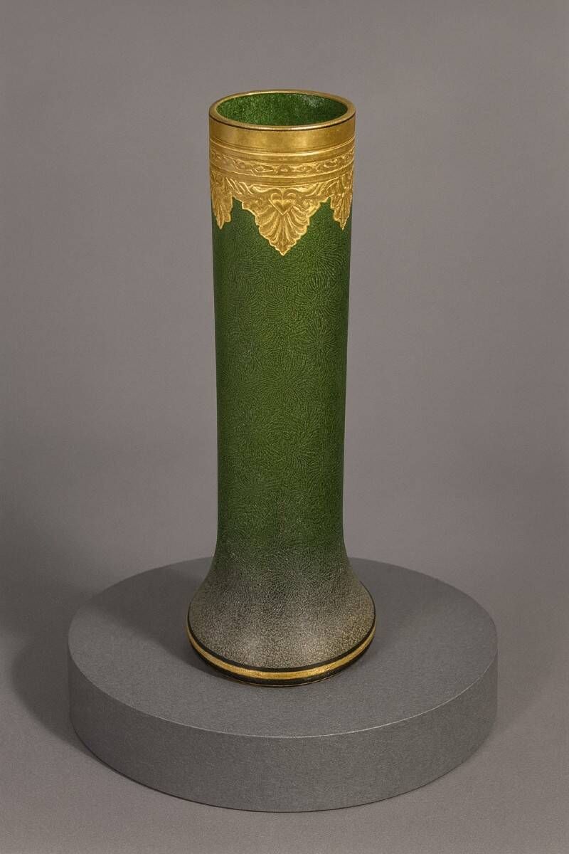 Legras (after): vase from the imperial green or Nile green series.