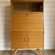 Vintage Scandinavian Secretary Desk 1960s - Oak Colour