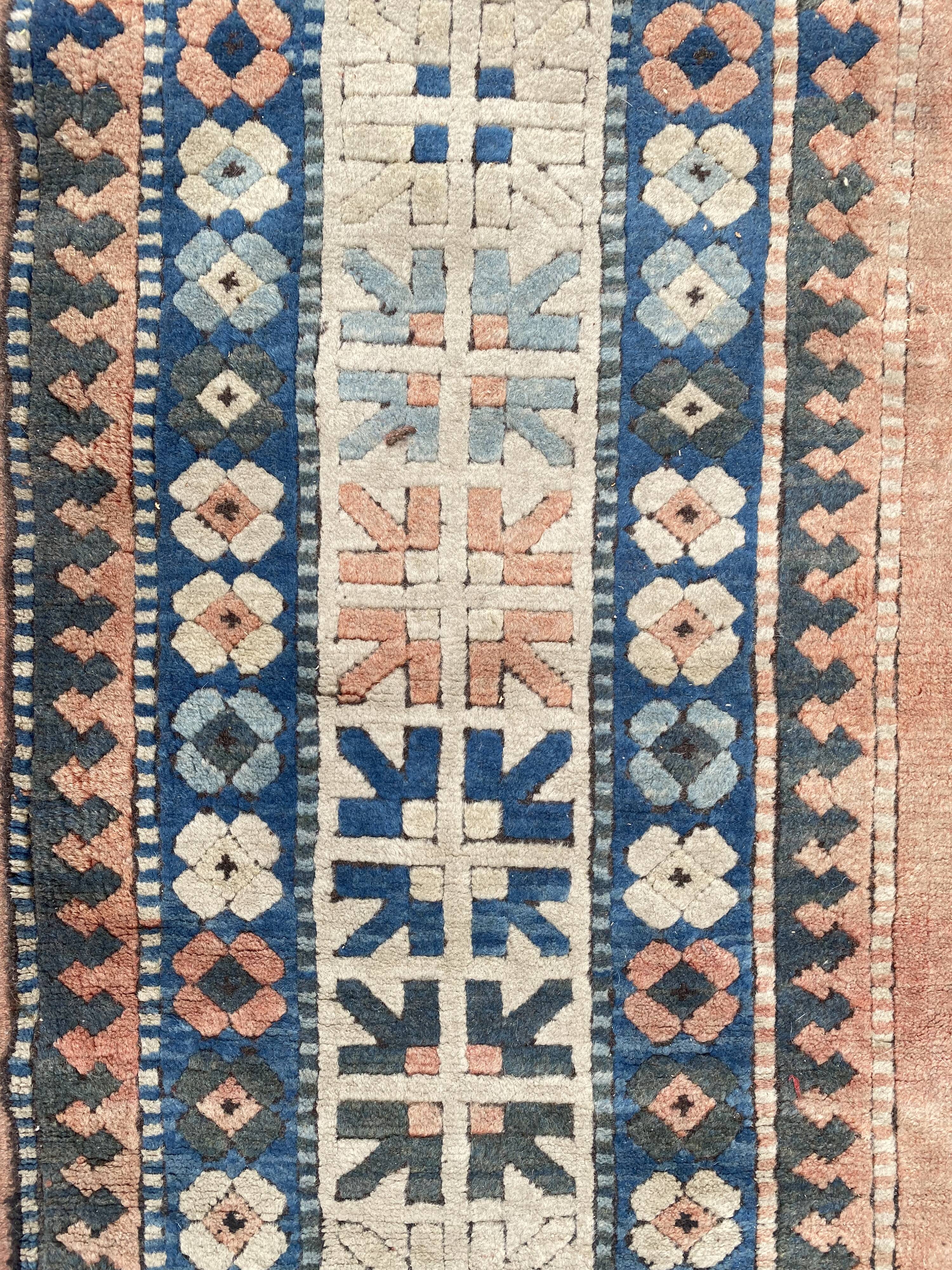 Vintage Turkish carpet Kars Anatolia handmade 224x324 cm