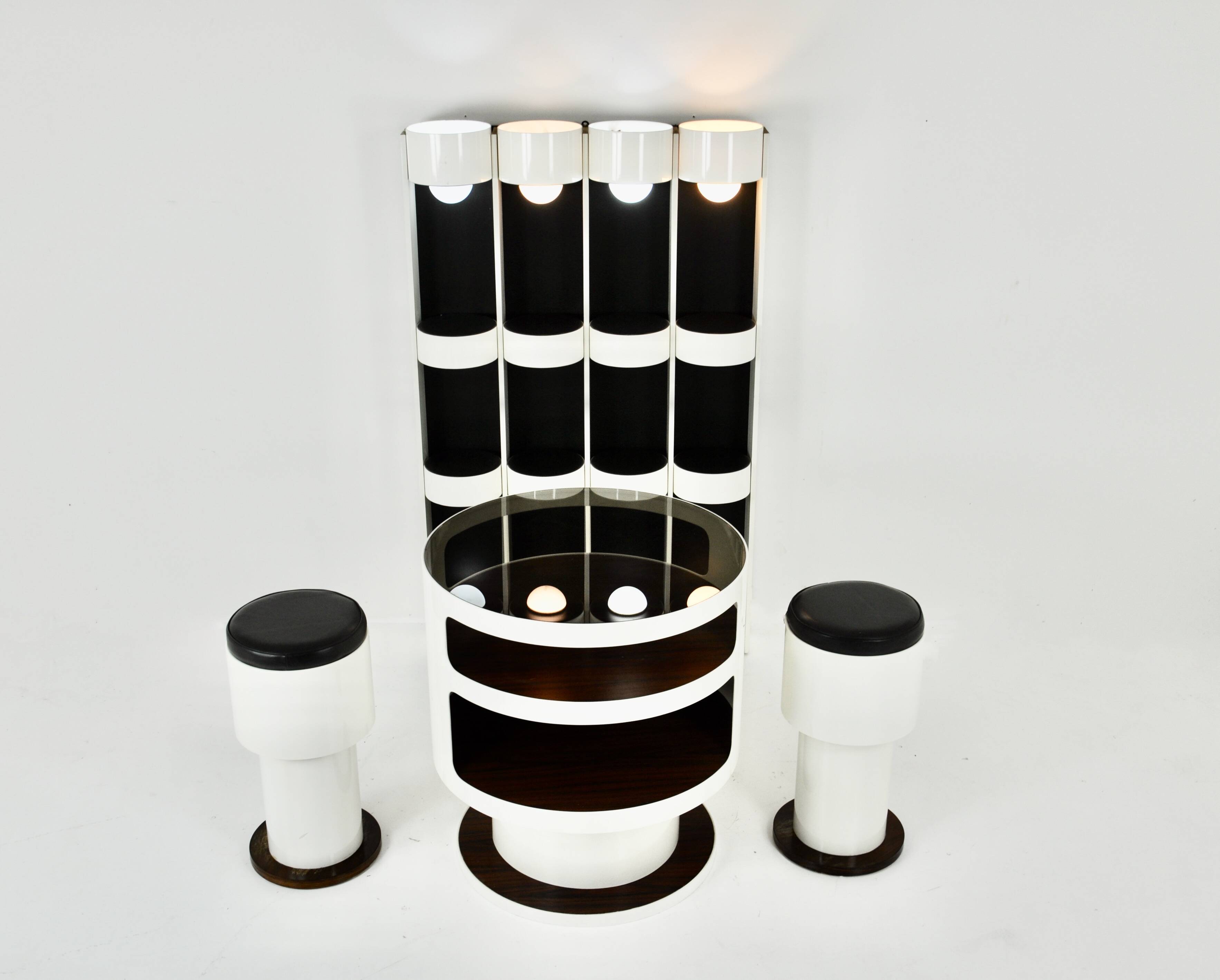 Joe Colombo style bar set, 1960s