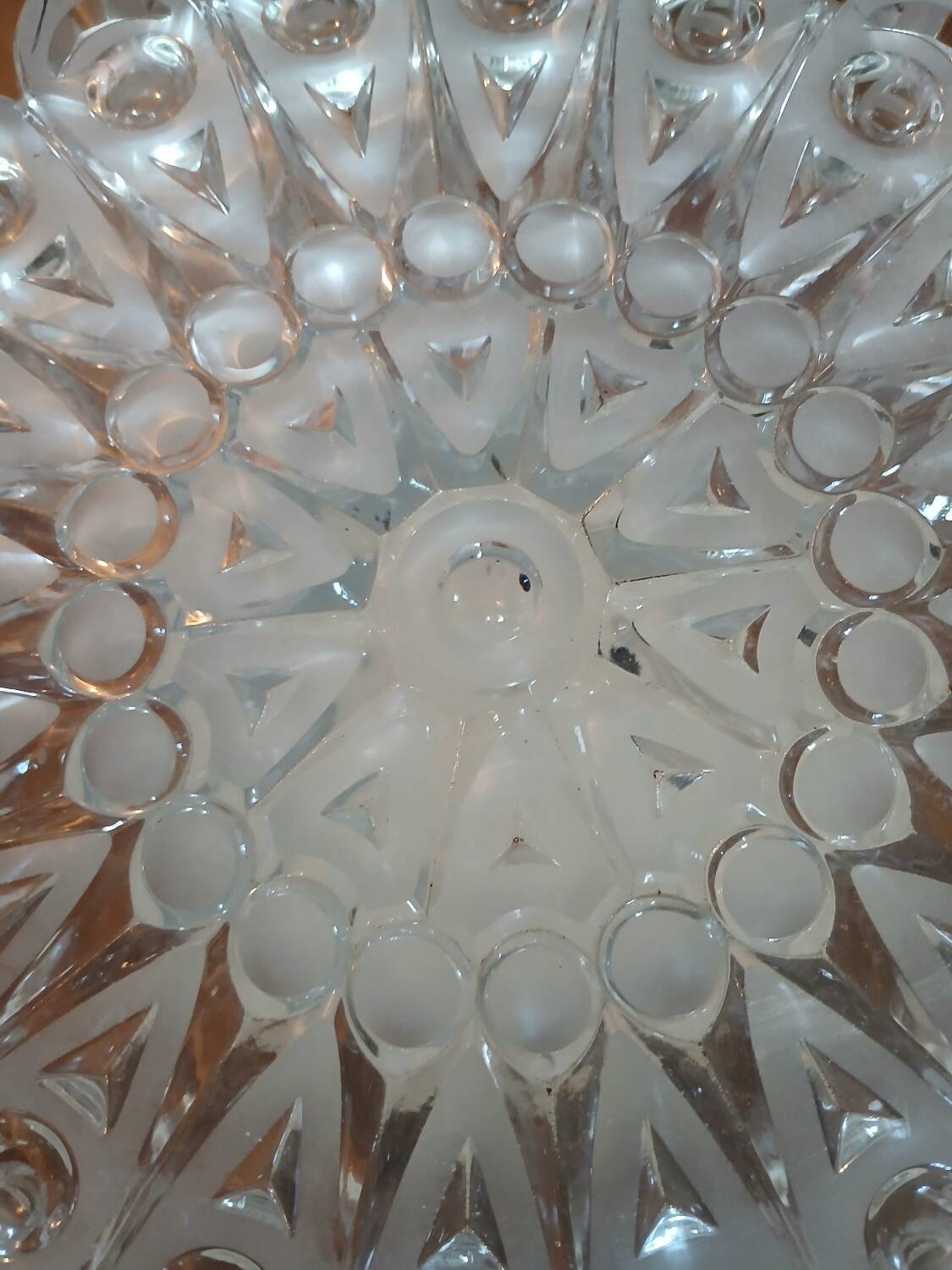 Large vintage glass ceiling light