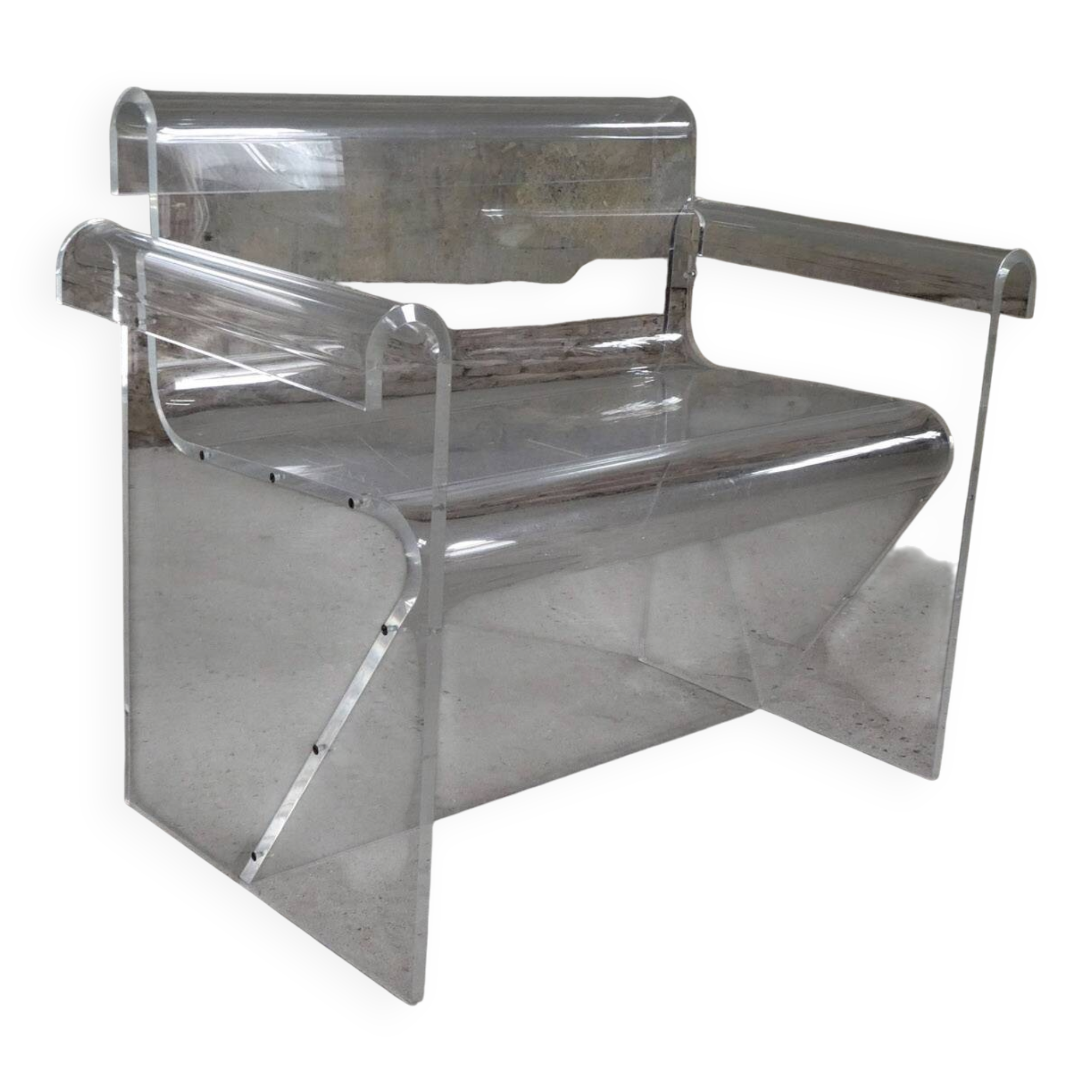 plexiglass bench, 1970