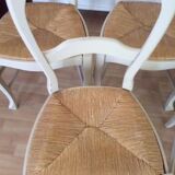 Set of 5 chairs in cerused oak