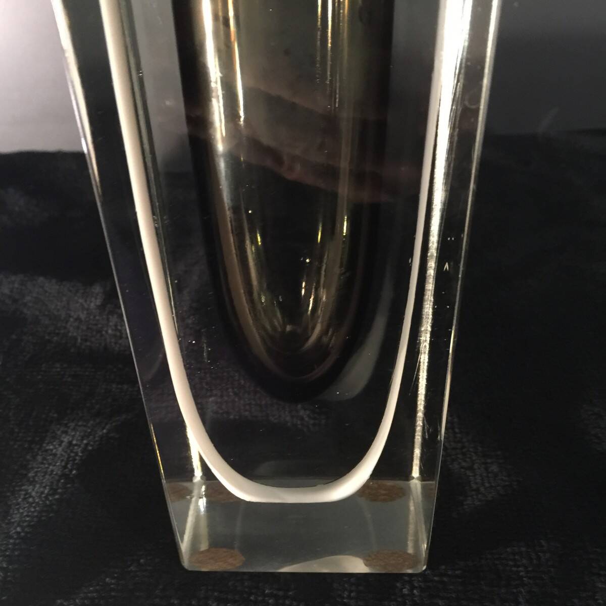 FLAVIO POLI for SEGUSO Vetri d'arte, Multi-layered glass vase, Murano, circa