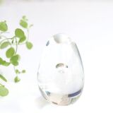 Glass paper press with bubbles 70s