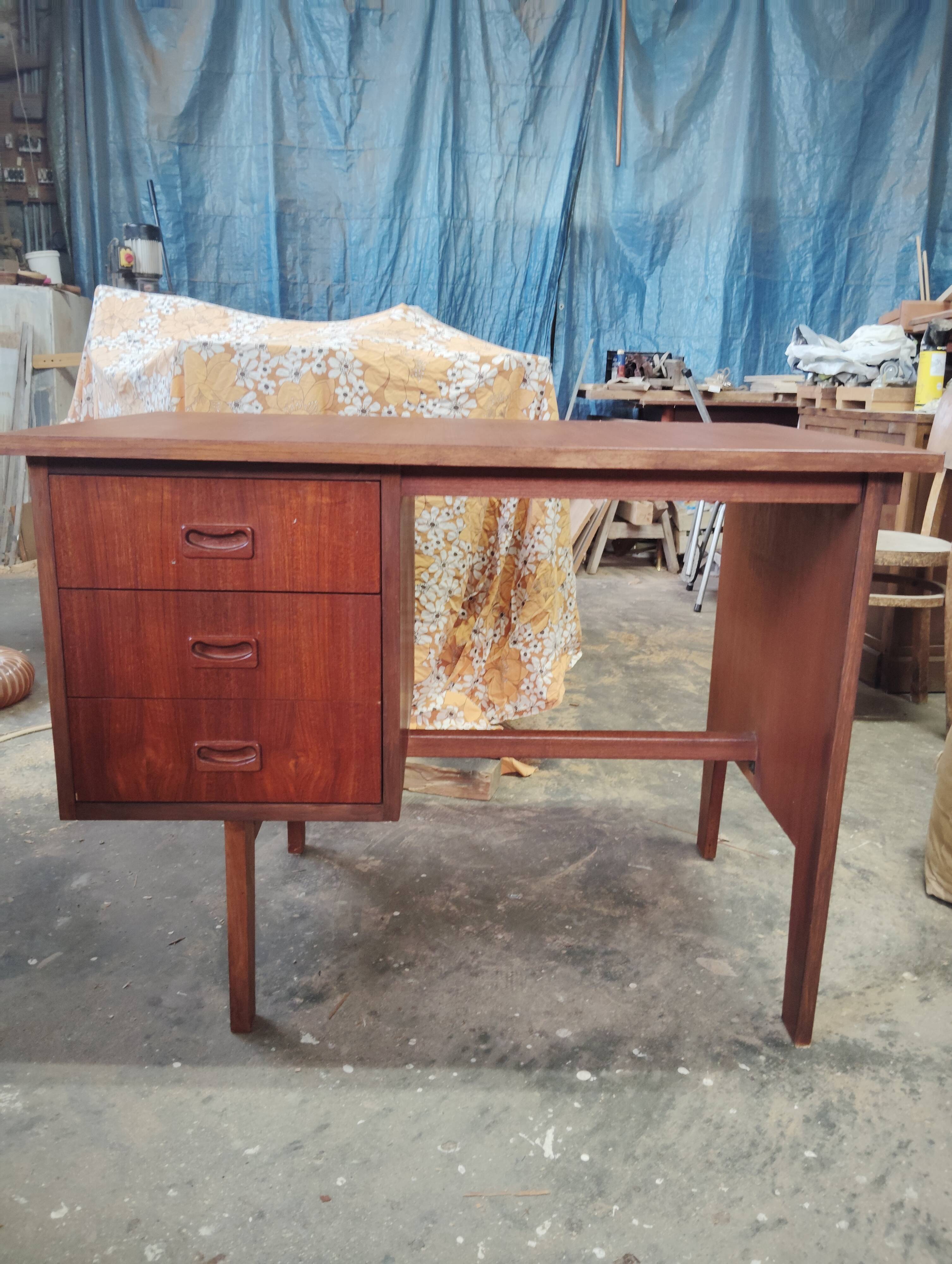 Vintage Scandinavian-inspired teak desk